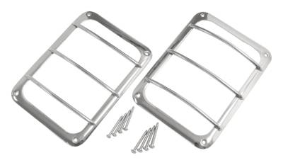 RT Offroad - RT Offroad RT34081 Stainless Tail Lamp Guard Set for 07-18 Jeep Wrangler JK