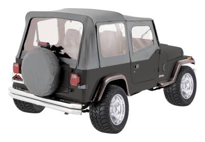 RT Offroad - RT Offroad CT20009 Gray Denim Soft Top for 87-95 Wrangler YJ w/Soft Upper Doors