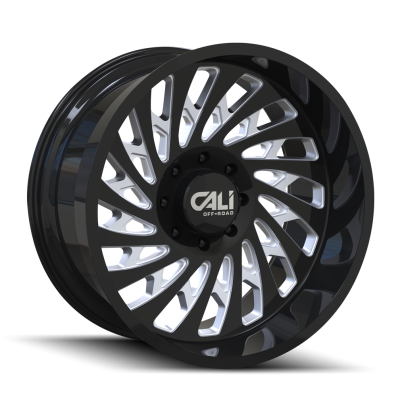 Cali Offroad Wheels - Cali Offroad 9108 Switchback 20x10 5x5.0 -25mm Gloss Black/Milled 9108-2173BM
