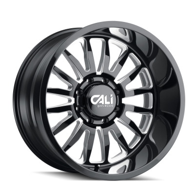 Cali Offroad Wheels - Cali Offroad 9110 Summit 20x12 8x170 -51mm Gloss Black/Milled 9110-2270BM