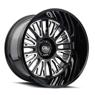 Cali Offroad Wheels - Cali Offroad 9116 Vertex 20x10 6x5.5 -25mm Gloss Black/Milled 9116-2183BM