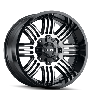 Ion Alloy - Ion Alloy 144 Series 20x9 8x180 18mm Matte Black/Machined 144-2978B18