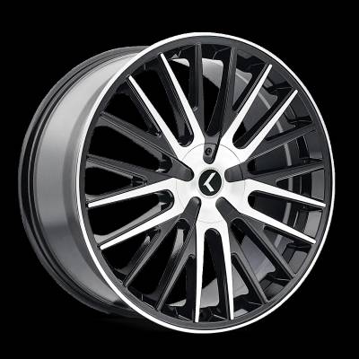 Kraze Wheels - Kraze Wheels KR185 Double Down 17x8 5x112 38mm Black/Machined KR185-7809BM38