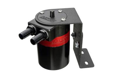 HPS Performance - HPS 861-501 Aluminum Oil Catch Can Kit for 3/8 " Barb Adapters & Rubber Hoses