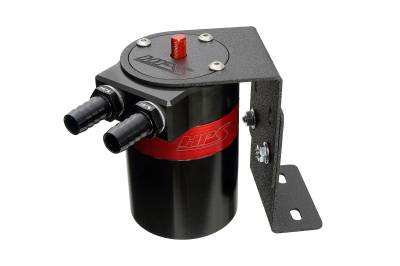 HPS Performance - HPS 861-502 Aluminum Oil Catch Can Kit for 1/2" Barb Adapters & Rubber Hoses