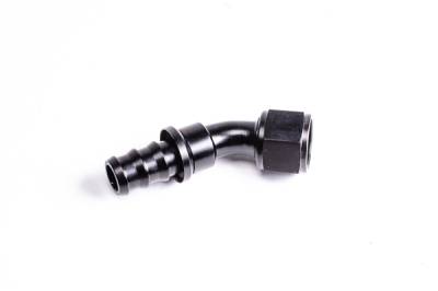 RADIUM Engineering - RADIUM Engineering 14-0207 PUSHLOK Hose END 8AN 45-DEG