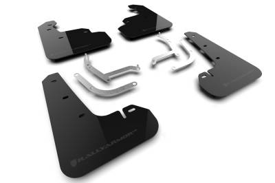 Rally Armor - Rally Armor MF105-UR-BLK-GRY Black Mud Flap Grey Logo
