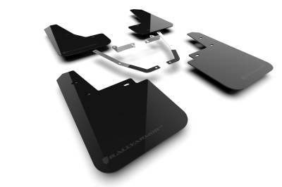 Rally Armor - Rally Armor MF116-UR-BLK-GRY Black Mud Flap Grey Logo