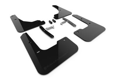 Rally Armor - Rally Armor MF119-UR-BLK-MBK Black Mud Flap Metallic Black Logo