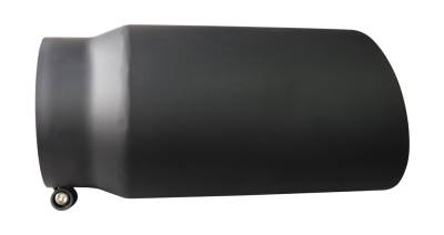 SpeedFx - SpeedFX 501B Exhaust Tip 5" Inlet 6" Outlet Black SS Angled Cut 12"