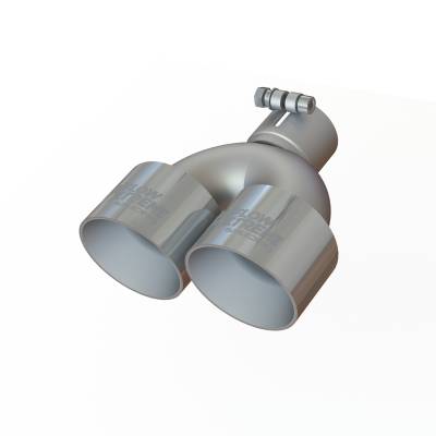 SpeedFx - SpeedFX TP022540 MaxFlow Xtreme Dual Exhaust Tip 2.5" Inlet 4" Out Polished SS