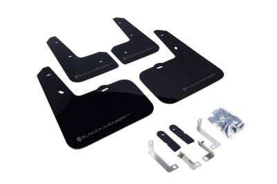 Rally Armor - Rally Armor MF24-UR-BLK/GRY Black Mud Flap Grey Logo