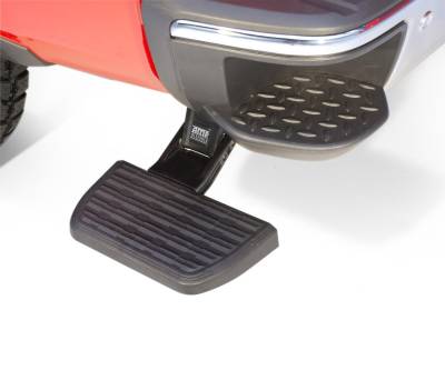 RealTruck AMP Research - AMP AMP75314-01A Bedstep Flip Down Bumper Step 14-18 Silverado/Sierra 1500 Incl