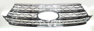 Coast To Coast - Coast To Coast IWCGI505 Chrome ABS Honeycomb Grille Overlay