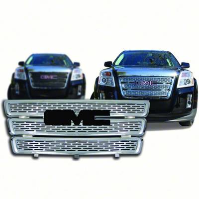Coast To Coast - Coast To Coast IWCGI87 Chrome Oval Mesh Grille Insert Overlay 1 Piece w/Emblem