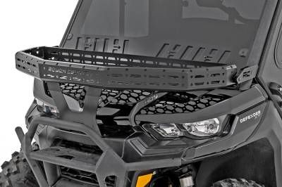 Rough Country Suspension Systems - Rough Country 97089 Front Cargo Rack Tray Black for Can-Am Defender HD10