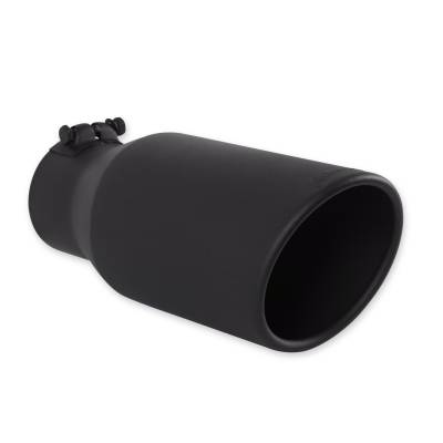 Flowmaster - Flowmaster 15405B Exhaust Tip 5.0" Black Angle Cut for 3.5" Tubing Clamp-On
