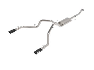 aFe Power - aFe 49-33127-B RR 3" Cat Back Exhaust System Dual Side Exit w/Blk for 21-26 F150