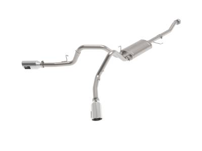 aFe Power - aFe 49-33126-P RR 3" Cat Back Exhaust System Dual Side Exit w/Blk for 21-26 F150