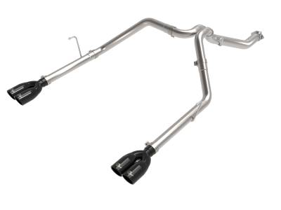 aFe Power - aFe 49-38095-B 3-2.5" DPF Back Exhaust w/Black Tip for 21-23 Gladiator JT 3.0L