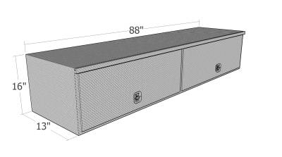 Unique Truck Accessories - Unique Truck HTB88 13"x16"x88" HD Top Sider .10 Diamond Flip-Up Doors