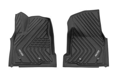 Rough Country Suspension Systems - Rough Country Front Floor Liners Black for 24-253 Toyota Tacoma Double FF-7122