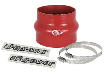 aFe Power - aFe 59-00061 Air Intake Tubing Coupler 3.5" x 3.75" ID x 3" L Hump Reducer Red