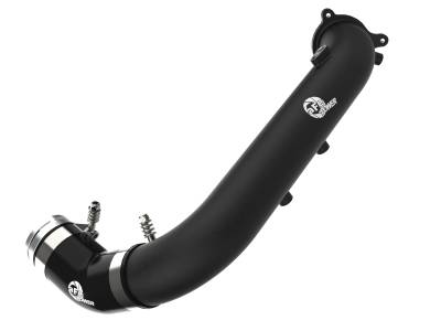 aFe Power - aFe 46-20488-B 2.75" Aluminum Hot Charge Pipe Black for 21-24 GR Supra 2.0L