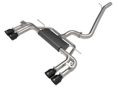 aFe Power - aFe 49-36442-B 3-2.5" Cat-Back Exhaust System w/Black Tip for 15-20 Audi S3 2.0L