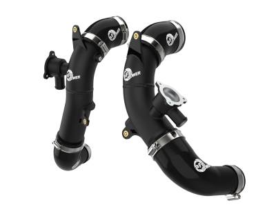 aFe Power - aFe 46-20568-B 2.5" Aluminum Hot Charge Pipe Black for 22-25 Toyota Tundra 3.4L