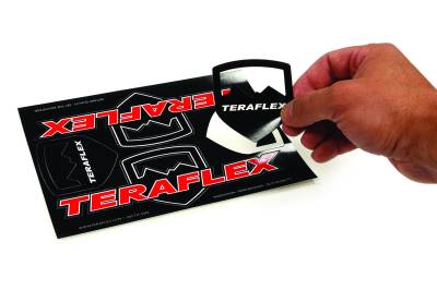 TeraFlex - TeraFlex 5131207 Sticker Sheet 6x8 Vinyl Black/Red Adhesive Decal