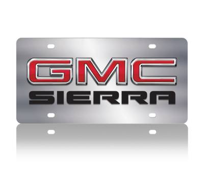 Eurosport Daytona - Eurosport Daytona 1604N-1 Stainless License Plate GMC Sierra Logo