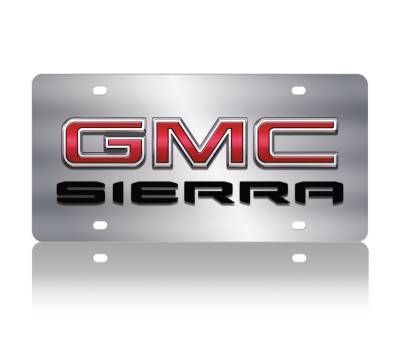 Eurosport Daytona - Eurosport Daytona 1604N2-1 Stainless License Plate GMC Sierra Logo