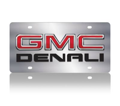 Eurosport Daytona - Eurosport Daytona 1605N-1 Stainless License Plate GMC Denali Logo