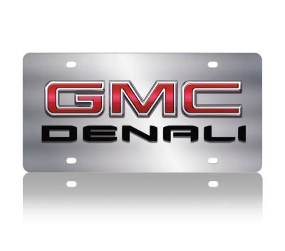 Eurosport Daytona - Eurosport Daytona 1605N2-1 Stainless License Plate GMC Denali Logo