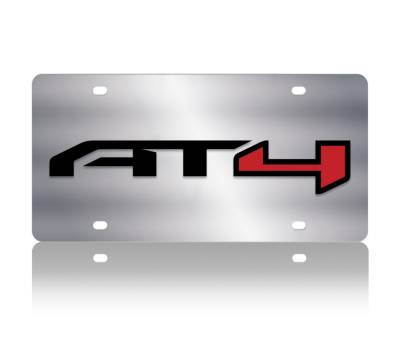 Eurosport Daytona - Eurosport Daytona 1628-1 Stainless License Plate GMC AT4 Logo