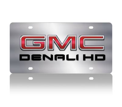 Eurosport Daytona - Eurosport Daytona 1629N2-1 Stainless License Plate GMC Denali HD Logo