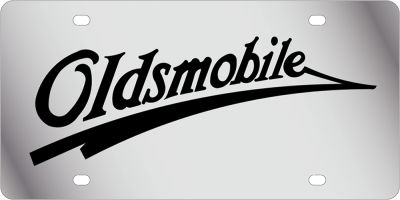 Eurosport Daytona - Eurosport Daytona 1806-1 Stainless License Plate Retro Oldsmobile Script Logo