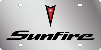 Eurosport Daytona - Eurosport Daytona 1835-1 Stainless License Plate Pontiac Sunfire Logo