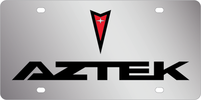 Eurosport Daytona - Eurosport Daytona 1836-1 Stainless License Plate Pontiac Aztek Logo
