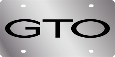 Eurosport Daytona - Eurosport Daytona 1842-1 Stainless License Plate Pontiac GTO Logo