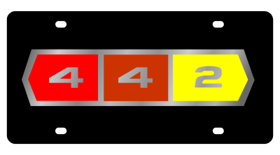 Eurosport Daytona - Eurosport Daytona 2805-1 Lazer-Tag License Plate Oldsmobile 442 Logo