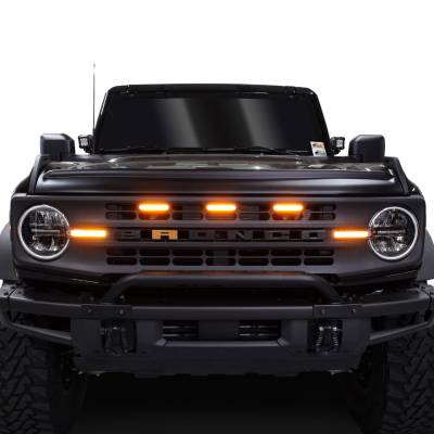 IAG Performance - IAG Performance IAG-BDY-F3035 I-Line 3pc Amber Grille Light Kit