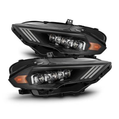 AlphaRex - AlphaRex 880258 Black LED Projector Headlights for 18-22 Ford Mustang