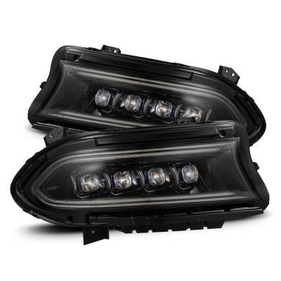 AlphaRex - AlphaRex 880500 Alpha Black LED Projector Headlights for 16-23 Dodge Charger