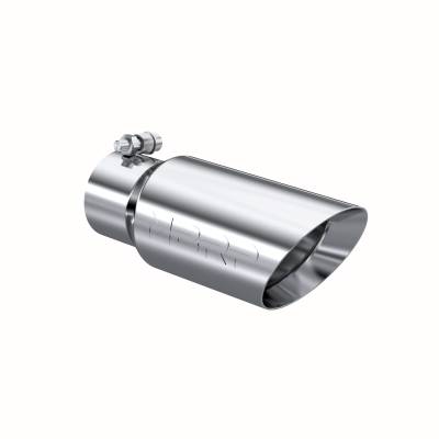 MBRP Exhaust - MBRP Exhaust T5156 T304 SS 3" Inlet Dual Wall Angle Cut 4" Outlet Tip Universal