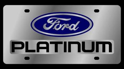 Eurosport Daytona - Eurosport Daytona 1593-1 Stainless License Plate Ford Platinum Logo