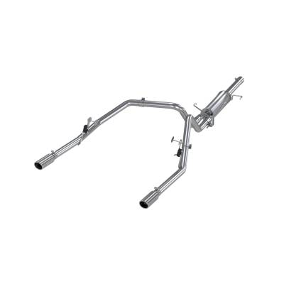 MBRP Exhaust - MBRP Exhaust S5108409 T409 3" Cat-Back 2.5" Dual Split Rear Exit for 03 RAM 1500