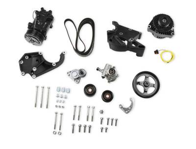 Holley - Holley 20-137BK Accessory Drive Kit for GM Car 294/325/346/364/376/401/427