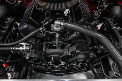 Holley - Holley Performance 20-242BK Mid-Mount Accessory Drive Belt Kit for GM LT V8